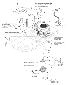 Engine Group - 20hp Kohler Diagram and Parts List for 2690520 (107277721 - ZTS 7500)(2005) Briggs and Stratton Lawn Tractor Accessories